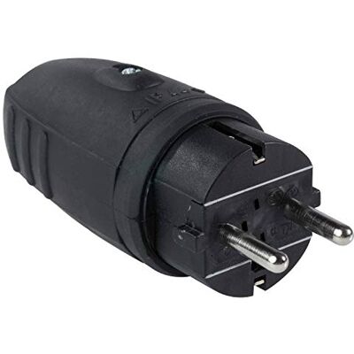 as - Schwabe as Schwabe 60410 Rubberen Stekkers/Koppelingen zonder Kabel, IP44, 230 V/16 A, Zwart as - Schwabe as Schwabe 60410 Rubberen Stekkers/Koppelingen zonder Kabel, IP44, 230 V/16 A, Zwart