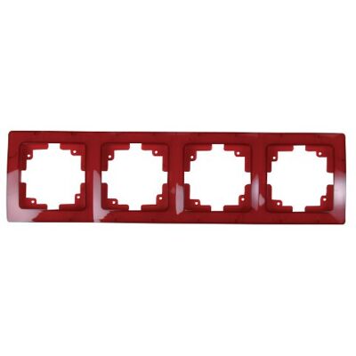 Unitec 43469 afdeklijst 4-voudig, Monaco, Serie 206, rood Unitec 43469 afdeklijst 4-voudig, Monaco, Serie 206, rood