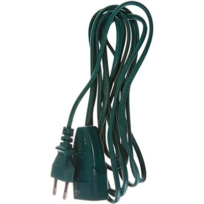 Meister Euro-verlenging 3 m kabel groen kunststof kabel IP20 binnen ideaal voor lampen & lichtsnoeren/verlengkabel/eurostekker/Euro-koppeling / 7431330 Meister Euro-verlenging 3 m kabel groen kunststof kabel IP20 binnen ideaal voor lampen & lichtsnoeren/verlengkabel/eurostekker/Euro-koppeling / 7431330