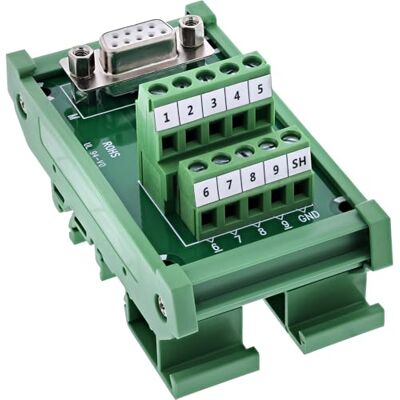 InLine D-Sub 9 Terminalblok bus, verticaal, schroefklem voor DIN-rail, RS232 aansluitmodule voor schakelkast en doe-het-zelf, 92501K InLine D-Sub 9 Terminalblok bus, verticaal, schroefklem voor DIN-rail, RS232 aansluitmodule voor schakelkast en doe-het-zelf, 92501K