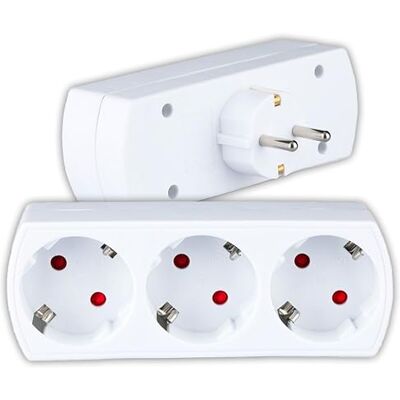 V-TAC Stekkerdoos voor wandmontage, 3 stopcontacten, stekkerdoos met 16 A Schuko-stopcontacten voor thuis, kantoor, winkel, garage, 250 V, compact en praktisch, elektrisch, wit V-TAC Stekkerdoos voor wandmontage, 3 stopcontacten, stekkerdoos met 16 A Schuko-stopcontacten voor thuis, kantoor, winkel, garage, 250 V, compact en praktisch, elektrisch, wit