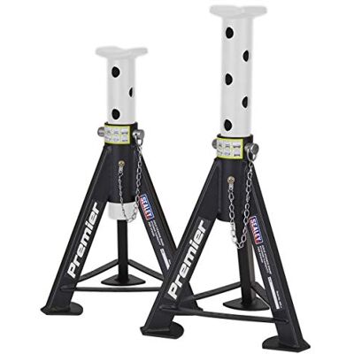 Sealey AS6 Lot de 2 supports à essieux Capacité 6 t chacun Sealey AS6 Lot de 2 supports à essieux Capacité 6 t chacun