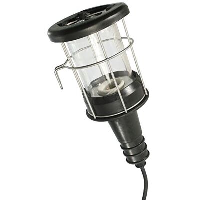 as - Schwabe as Schwabe Gummi-Handleuchte 230 V – Korbleuchte mit verzinktem Schutzkorb & Schutzglas – 100 W Leuchte (E27) mit 5 m langer Leitung – Eurostecker – IP20 – Schwarz I 47210 as - Schwabe as Schwabe Gummi-Handleuchte 230 V – Korbleuchte mit verzinktem Schutzkorb & Schutzglas – 100 W Leuchte (E27) mit 5 m langer Leitung – Eurostecker – IP20 – Schwarz I 47210