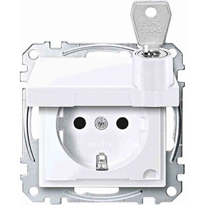Merten MEG2315-0325 - Schuko-stopcontact met Deksel - Elektrisch Stopcontact Merten MEG2315-0325 - Schuko-stopcontact met Deksel - Elektrisch Stopcontact