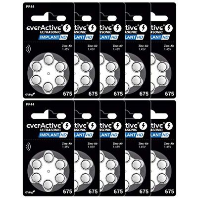 everActive 675 Zink-luchtbatterij - Hoge prestaties, 60 stuks everActive 675 Zink-luchtbatterij - Hoge prestaties, 60 stuks