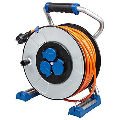 as - Schwabe as Schwabe IronCoat Xperts Metallkabeltrommel 50m mit Schutzkontaktstecker, 3 Schutzkontaktdosen mit Sicherheitsklappdeckeln 230V, 16A, max. 3500W, Made in Germany, H07BQ-F 3G1,5, IP44, 23646 as - Schwabe as Schwabe IronCoat Xperts Metallkabeltrommel 50m mit Schutzkontaktstecker, 3 Schutzkontaktdosen mit Sicherheitsklappdeckeln 230V, 16A, max. 3500W, Made in Germany, H07BQ-F 3G1,5, IP44, 23646