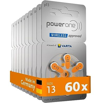 Power One Batterij Type 13 Oranje - Batterij voor Hoortoestellen Power One Batterij Type 13 Oranje - Batterij voor Hoortoestellen