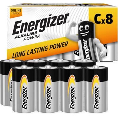 Energizer C Batterijen - 8 Stuks - Alkaline Kracht Energizer C Batterijen - 8 Stuks - Alkaline Kracht