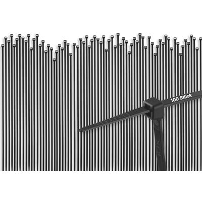 REV Ritter 0508299555 Kabelbinders 300 x 4.8, 100 stuks, zwart REV Ritter 0508299555 Kabelbinders 300 x 4.8, 100 stuks, zwart