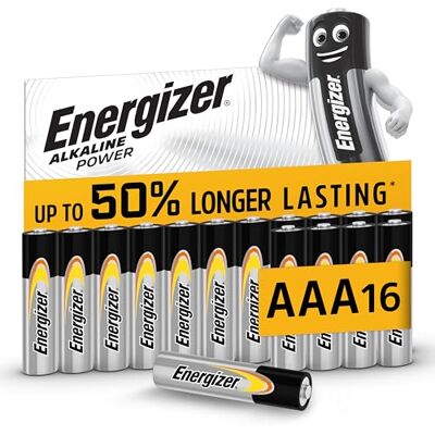 Energizer Batterijen AAA, Alkaline Power, 16 Stuks (Amazon Exclusive) Energizer Batterijen AAA, Alkaline Power, 16 Stuks (Amazon Exclusive)