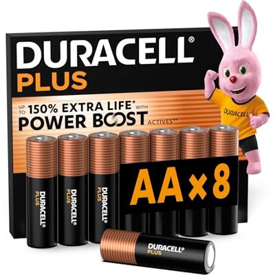 Duracell Plus AA Alkaline batterijen, 8 Stuks, 1.5V, LR06 Duracell Plus AA Alkaline batterijen, 8 Stuks, 1.5V, LR06