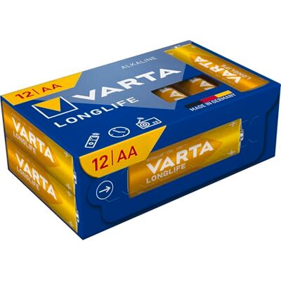 Varta Longlife AA Batterij - 12 Stuks Varta Longlife AA Batterij - 12 Stuks