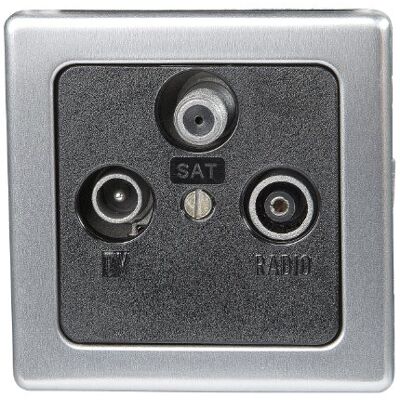 Kopp Antennesteckdose - TV/RF/SAT RVS Kopp Antennesteckdose - TV/RF/SAT RVS