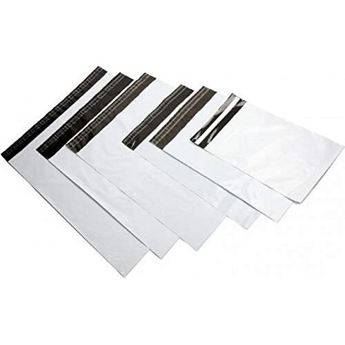 logei Envelope, 100 enveloppen van kunststof, 250 x 350 mm + 40 mm kleppen, ondoorzichtige witte envelop, ripstop