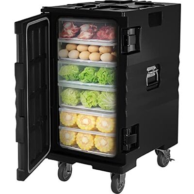 VEVOR Geïsoleerde thermobox, voedselcontainer, 120 l voor catering, rolbare draagbare LLDPE-voedselcontainer, zwart voedselverwarmer voor voorlader, voor restaurant, kantine enz. VEVOR Geïsoleerde thermobox, voedselcontainer, 120 l voor catering, rolbare draagbare LLDPE-voedselcontainer, zwart voedselverwarmer voor voorlader, voor restaurant, kantine enz.