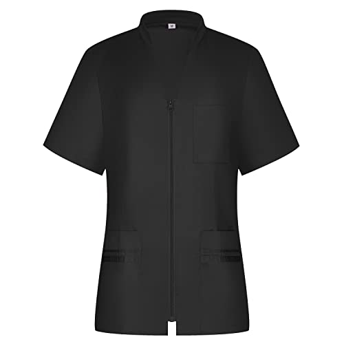 MISEMIYA Shirt voor dames sanitair uniform gastronomie 712, Negro, S