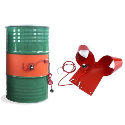 SARUEL Instelbare thermostaatvatverwarming 20 l/55 gallon, siliconen verwarmingskussen voor metalen vaten, 220 V/800 W honingolie-vatverwarming (maat: 30 l 90 x 25 cm)