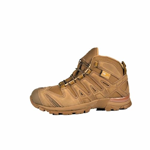 Yytcsjz Militaire werklaarzen voor heren, waterdichte heren tactische wandelschoenen met veters, lichtgewicht antislip gevechtslaarzen, voor militaire patrouille gevechtswerkschoenen (Color : Brown, Size :