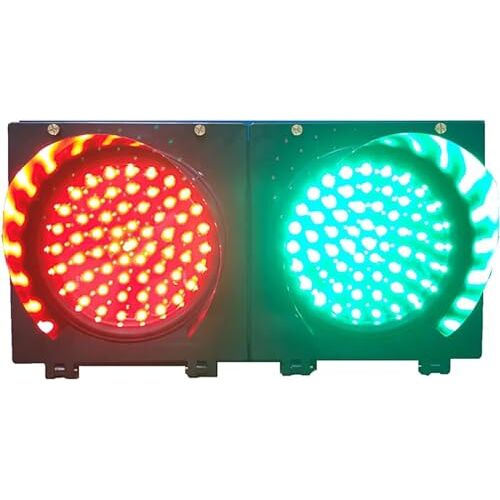 BSDPNARHZ Industrieel LED-verkeerslicht met 2 rode en groene verkeerslichten, verkeerslicht sequencer, industriële dock bay indicator, waarschuwingslampje (maat: AC220V)