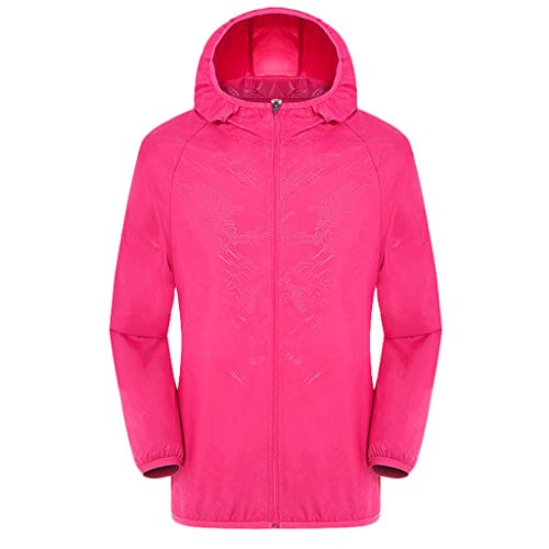 Generic 2024 AI Regendicht Casual Vrouwen Windjack Heren Top Jassen Winddicht Ultralichte Heren Jassen Jassen Mannen Werkjas, roze (hot pink), L