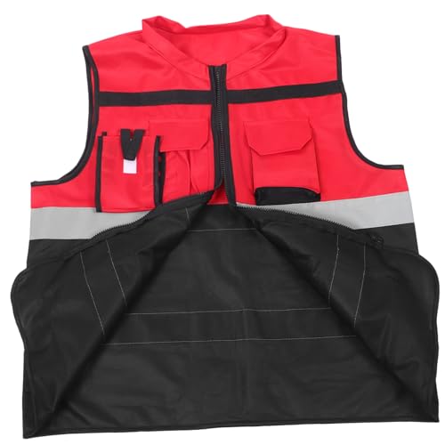 Yardwe Reflecterend Vest Veilig Vest Met Hoge Zichtbaarheid Reflecterend Waarschuwingsvest Unisex Veilig Vest Hoge Zichtbaarheidsvest Nylon Stof Reflecterende Vesten Werk Rits