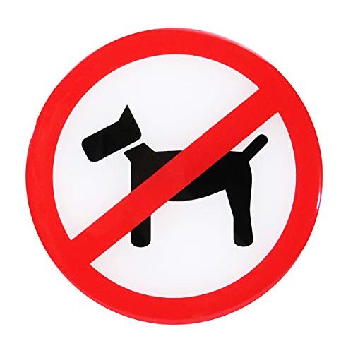 BIKE-label 900010-VA 3D sticker verbodsbord honden verboden geen honden 90 x 90 mm