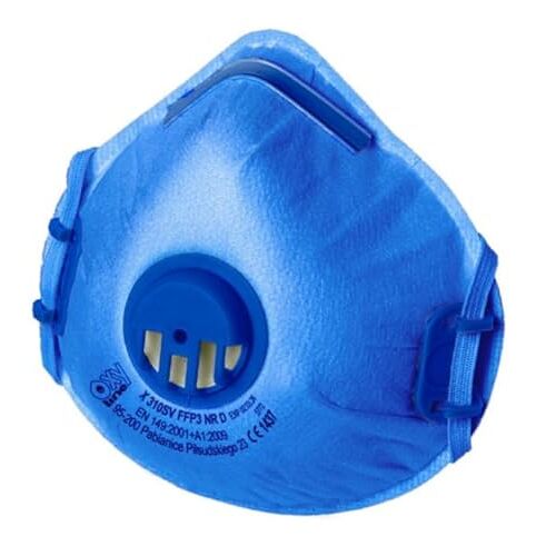 Oxyline 10x X 310 SV FFP3 NRD Blauw adembeschermingsmasker, halfmasker, stofmasker, ademmasker, beschermend masker met ventiel