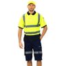 AYKRM Hi-Vis Poloshirt Waarschuwing Polo T-Shirt Waarschuwing Shirt Waarschuwing Shirt Verkeersregelaars Poloshirt Werkkleding (3XL-4XL, Geel)