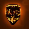 DastOp LED Halloween-masker Oplichtend eng masker Meerdere lichtmodi Halloween LED-masker for maskerade Cosplay Oplichtend gezichtsmasker (Color : D)