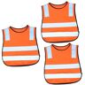 Yardwe Veiligheidsjassen 3 Stuks reflecterende veiligheidsvesten reflecterende jas reflecterend vest jasje reflecterende kleding kind Reflecterend Vest Voor Kinderen