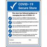 V Safety CV196BC-S VSafety Covid Secure Store 2020 Sign 300 mm x 400 mm, zelfklevend vinyl, 300 mm x 400 mm