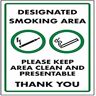 V Safety Aangewezen rookruimte/houd het gebied schoon bord 200 mm x 300 mm zelfklevend