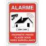 AUA SIGNALETIQUE Bord voor privéeigendom onder videobewakingsalarm 24 uur/24 – 150 x 210 mm, pvc 1,5 mm