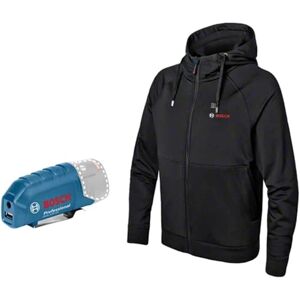 Bosch verwarmbaar sweatjack GHH 12+18V XA (incl. USB-laadadapter GAA 12V-21, zonder accu, in kartonnen doos) maat XL Bosch verwarmbaar sweatjack GHH 12+18V XA (incl. USB-laadadapter GAA 12V-21, zonder accu, in kartonnen doos) maat XL
