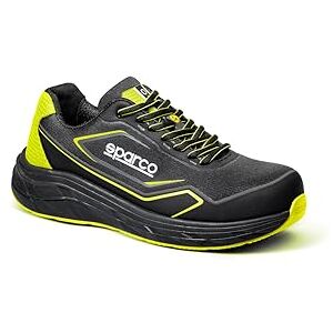 Sparco Teamwork Veiligheidsschoenen voor heren en dames, antislip en duurzame werkschoenen, veiligheidsschoenen in loopstijl, comfortabel en ademend, Zwart neongeel, 36 EU Sparco Teamwork Veiligheidsschoenen voor heren en dames, antislip en duurzame werkschoenen, veiligheidsschoenen in loopstijl, comfortabel en ademend, Zwart neongeel, 36 EU