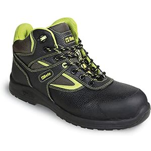 Beta 7221PEK veiligheidsschoenen voor dames en heren, werkschoenen (veterwerkschoenen van leer met beschermkap, waterafstotend en snel afstrijkbaar, maat: 44), zwart/groen Beta 7221PEK veiligheidsschoenen voor dames en heren, werkschoenen (veterwerkschoenen van leer met beschermkap, waterafstotend en snel afstrijkbaar, maat: 44), zwart/groen