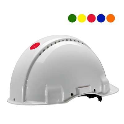 3M Veiligheidshelm, Uvicator, ratelsluiting, geventileerd, reflecterend, kunststof zweetband, wit, G3000NUV-R-VI 3M Veiligheidshelm, Uvicator, ratelsluiting, geventileerd, reflecterend, kunststof zweetband, wit, G3000NUV-R-VI
