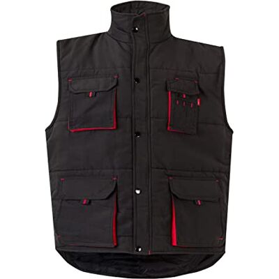 VELILLA 205902 vest, tweekleurig, meerdere zakken, zwart en rood, maat M VELILLA 205902 vest, tweekleurig, meerdere zakken, zwart en rood, maat M
