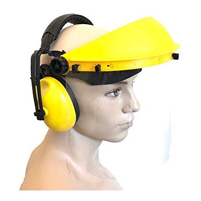 Ratioparts 006,698 gehoor- en gezichtsbescherming met transparant vizier voor hoofdomtrek hoofdmaat 52-63 cm, geel Ratioparts 006,698 gehoor- en gezichtsbescherming met transparant vizier voor hoofdomtrek hoofdmaat 52-63 cm, geel