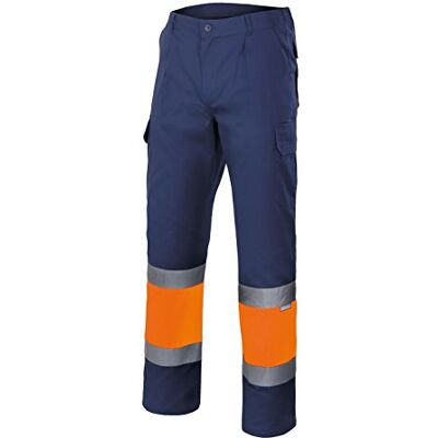 VELILLA 156, signaalbroek (maat XXL), kleur marineblauw en oranje fluorescerend. VELILLA 156, signaalbroek (maat XXL), kleur marineblauw en oranje fluorescerend.