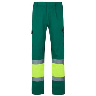 VELILLA Bilan 157 veiligheidsbroek met hoge zichtbaarheid L Verde Y Amarillo Fluorescente Tweekleurige broek met meerdere zakken, reflecterende banden, EN 20471-gecertificeerd, elastische tailleband, werkkleding VELILLA Bilan 157 veiligheidsbroek met hoge zichtbaarheid L Verde Y Amarillo Fluorescente Tweekleurige broek met meerdere zakken, reflecterende banden, EN 20471-gecertificeerd, elastische tailleband, werkkleding