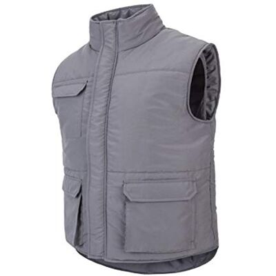 VELILLA 205901 8 M Gewatteerd multi-pocket vest grijs maat M VELILLA 205901 8 M Gewatteerd multi-pocket vest grijs maat M