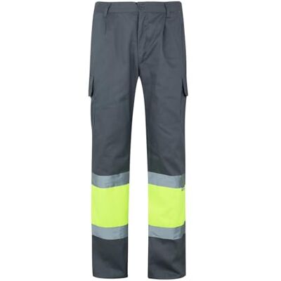 VELILLA Bilan 157 veiligheidsbroek met hoge zichtbaarheid M Gris Y Amarillo Fluorescente Tweekleurige broek met meerdere zakken, reflecterende banden, EN 20471-gecertificeerd, elastische tailleband, werkkleding VELILLA Bilan 157 veiligheidsbroek met hoge zichtbaarheid M Gris Y Amarillo Fluorescente Tweekleurige broek met meerdere zakken, reflecterende banden, EN 20471-gecertificeerd, elastische tailleband, werkkleding