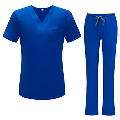MISEMIYA Sanitair-uniformen voor dames, medische uniformen, medische uniformen, verpleegsters, casaade en broek, Ref. 0053, Royal Blauw, XXL MISEMIYA Sanitair-uniformen voor dames, medische uniformen, medische uniformen, verpleegsters, casaade en broek, Ref. 0053, Royal Blauw, XXL