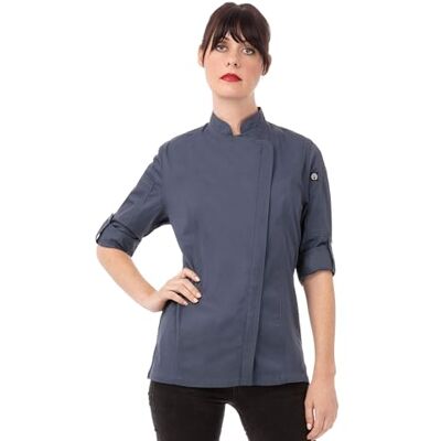 Chef Works Hartford “Cool Vent“ chef-jas voor dames, Blauw, XXL Chef Works Hartford “Cool Vent“ chef-jas voor dames, Blauw, XXL