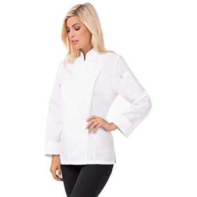 Chef Works Dames BCWMC007WHT2XL Lansing Chef Coat, Wit, XXL Chef Works Dames BCWMC007WHT2XL Lansing Chef Coat, Wit, XXL