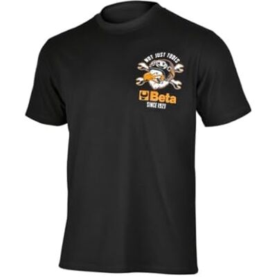 Beta 7548M T-shirt van 100% katoen 150g met moderne grafische print voor en achter, licht en ademend werk-T-shirt, maat XS Beta 7548M T-shirt van 100% katoen 150g met moderne grafische print voor en achter, licht en ademend werk-T-shirt, maat XS