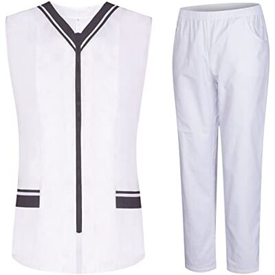 MISEMIYA Peeling-set voor dames – doktersuniform dames met hemd en broek – medisch uniform – 818-8312, Zwart 21, XL MISEMIYA Peeling-set voor dames – doktersuniform dames met hemd en broek – medisch uniform – 818-8312, Zwart 21, XL