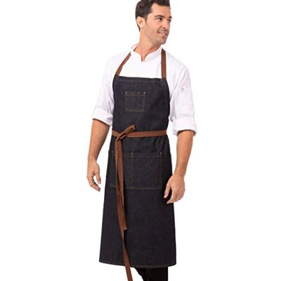 Chef Works AB036-IBL-0 Memphis Indigo Bib Schort, Blauw Chef Works AB036-IBL-0 Memphis Indigo Bib Schort, Blauw