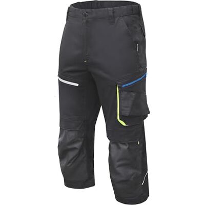 Högert Technik Reetz elastische 3/4 veiligheidsbroek zwart 4XL (60) keperstof shorts met zakken korte werkbroek voor heren werkshorts voor mannen EN ISO 13688, grijs, 4XL Högert Technik Reetz elastische 3/4 veiligheidsbroek zwart 4XL (60) keperstof shorts met zakken korte werkbroek voor heren werkshorts voor mannen EN ISO 13688, grijs, 4XL